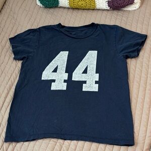 Brandy Melville Navy Blue Number 44 Graphic Tee